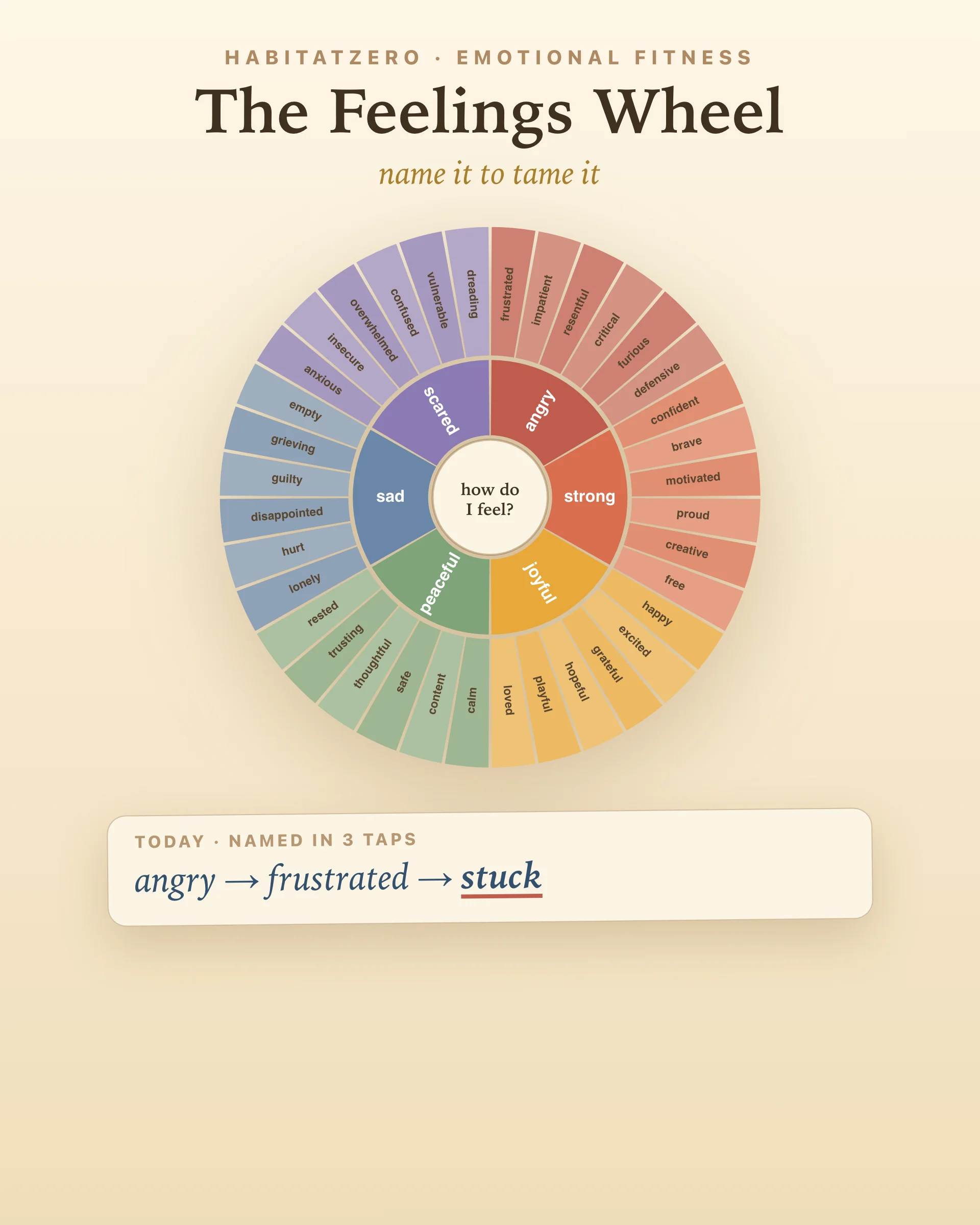 The Feelings Wheel — Emotional Fitness interactive worksheet preview